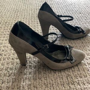 Paolo Suede and Patent Heeled Mary Janes